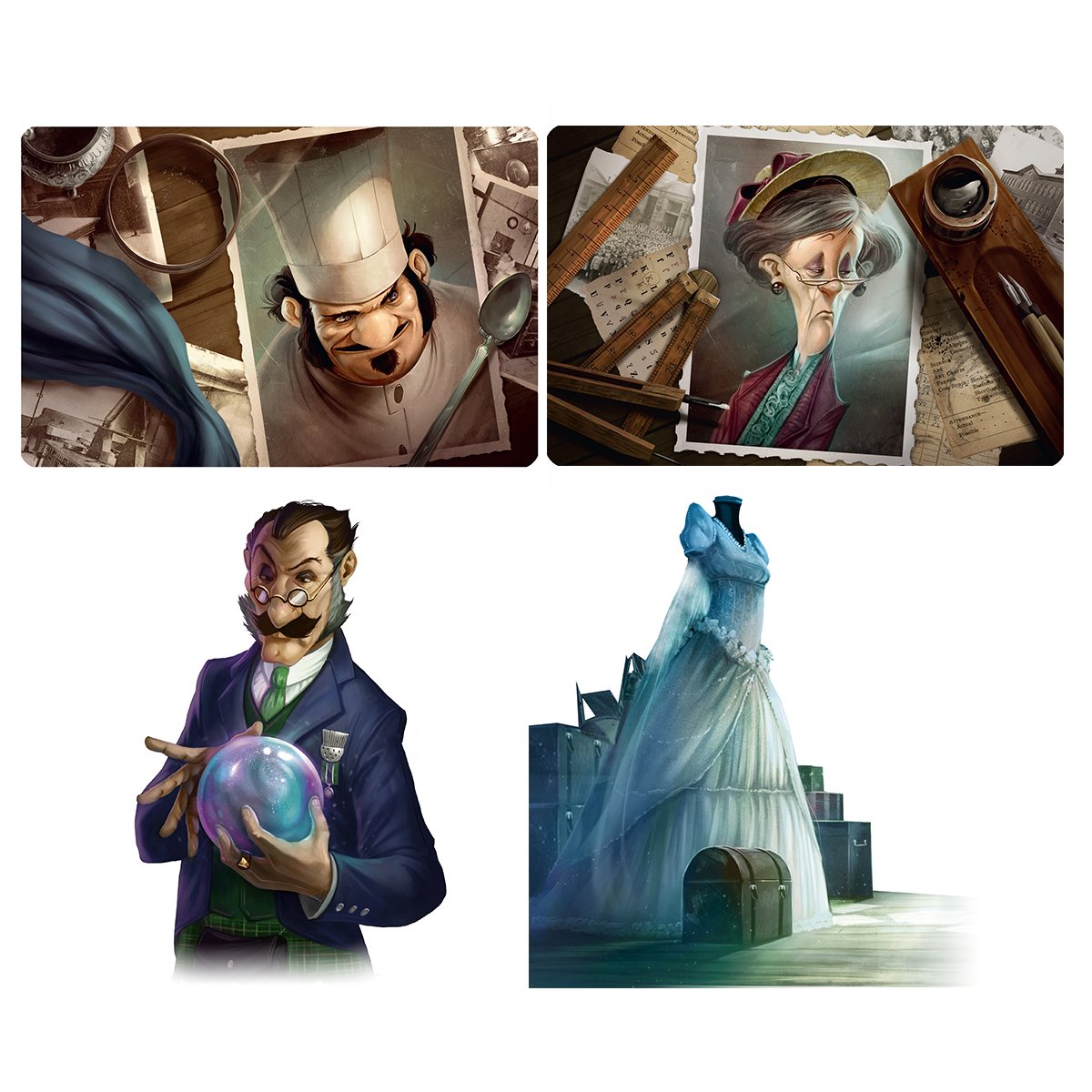 Cartes Mysterium en cours de partie